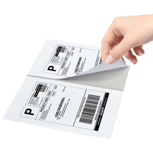 SJPACK Half Sheet Pre-Cut GapSelf Adhesive Shipping Labels for Laser & Inkjet Printers, 8.5'' x 11'' Half Sheet Shipping Address Labels