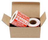 SJPACK 2" x 3" Fragile Stickers Handle with Care Warning Packing/Shipping Labels - Permanent Adhesive