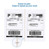 SJPACK Half Sheet Pre-Cut GapSelf Adhesive Shipping Labels for Laser & Inkjet Printers, 8.5'' x 11'' Half Sheet Shipping Address Labels