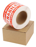SJPACK 3" X 5" Fragile Handle with Care Warning Stickers for Shipping and Packing - 500 Permanent Adhesive Labels Per Roll