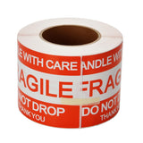 SJPACK 4" x 6" Fragile Stickers Handle with Care Warning Packing/Shipping Labels, 500 Permanent Adhesive Labels Per Roll