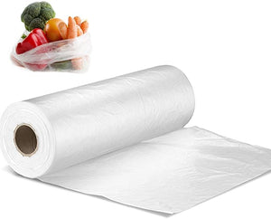 SJPACK 16" X 20" Plastic Produce Bag on a Roll, Clear Food Storage Bags for Bread Fruits Vegetable, 350 Bags/Roll