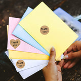 SJPACK Thank You Stickers, 1.5” Heart Shaped Stickers & 1.25" Round Adhesive Labels for Party, Wedding, Gift or Birthday