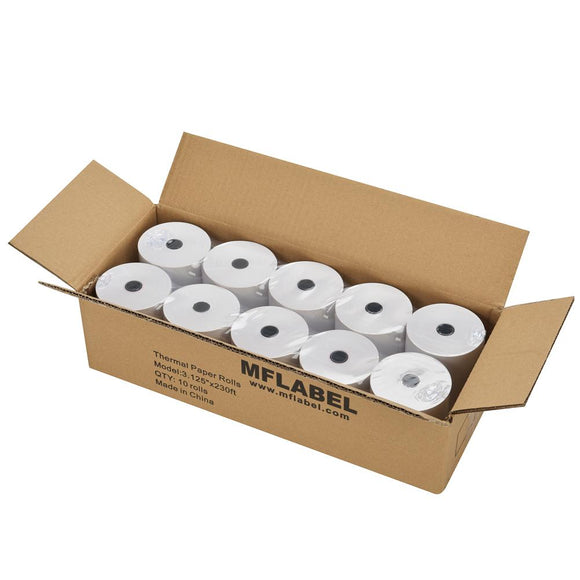 SJPACK Thermal Receipt Paper Rolls 3-1/8 x 230ft