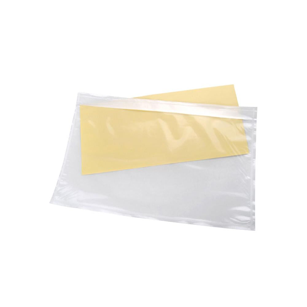 5.5 x 7.5 Clear Packing List Envelope Adhesive Invoice Sleeve 5x7 (100  pack)