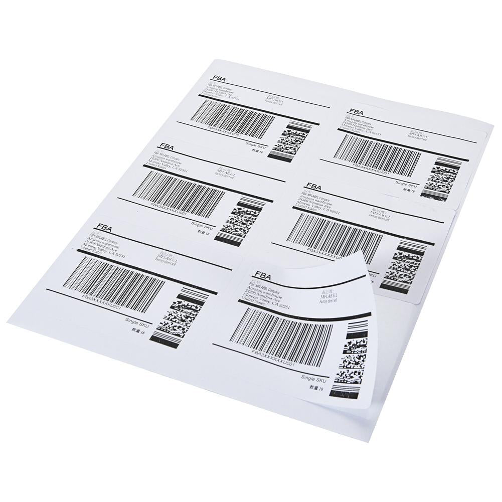 SJPACK 6 up 3-1/3 X 4 Sticker Labels Shipping Address Labels for Laser